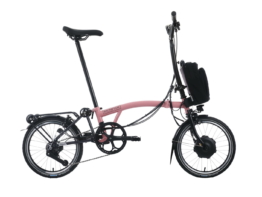 Brompton C-Line Electric - 12 Speed - Typ H - 16 Zoll 300Wh 12K Faltrad - Flamingo Pink