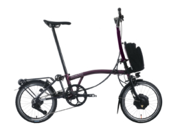 Brompton P-Line Electric Explore 12-speed - Typ H - 16 Zoll 300Wh 12K Faltrad - Amethyst Lacquer
